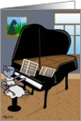 Piano Cat Recital Card