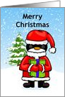 Merry Christmas from Santa Penguin card