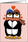 Valentine Penguins card
