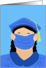 Coronavirus Female Masked Graduate card