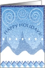 Happy Holidays Winter Scene card