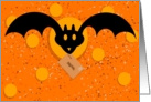 Happy Halloween, Bat Messenger card