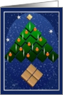 Geometric Christmas Tree card