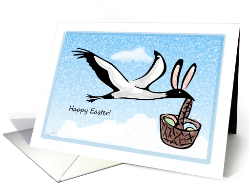 Easter Wood Stork card (1058515)
