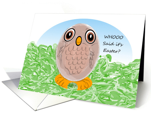 Owl Easter Egg card (1058531)