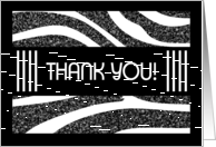 Thank You B/W Zebra Card