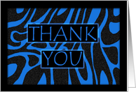 Zebra Thank You Blue Card