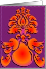 Psychodelic Purple Damask card