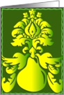 Green Apple Damask card