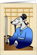 Chinese New Year Shogun Rat card