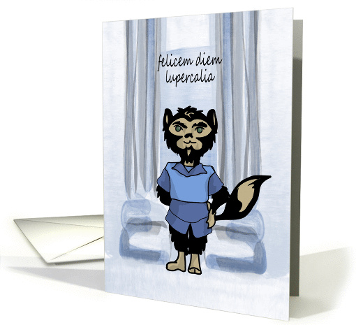 Happy Lupercalia Day Wolf card (1239700)