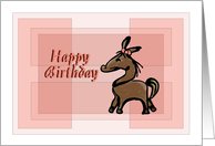 Year of the Horse Baby Pink card