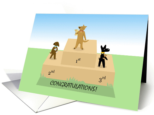 Congratulations to your Dog for Winning card (1335022)
