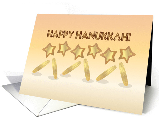 Happy Hanukkah Gelt Gold Coins card (1343480)