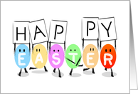 Happy Easter Dancing Eggs card
