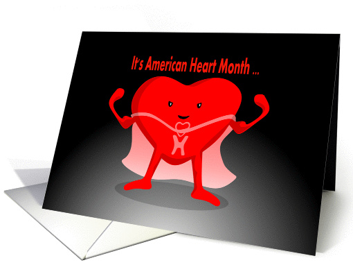 Superhero Heart American Heart Month card (1360484)