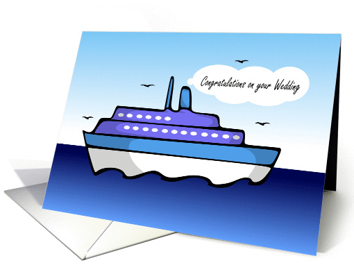 Ocean Cruise Wedding Congratulations card (1365076)