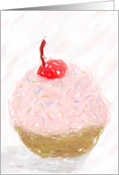 Happy Birthday Cupcake Girl card