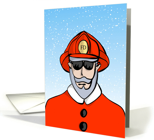 Santa Fireman Keep Your Chimney Clean card (1413132)