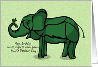 St Patrick’s Day Elephant for Friend card