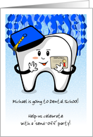 Graduate is off Tooth Dental School! Party Invite card