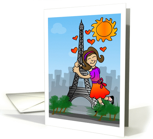 Valentine Parisian Girl card (144449)