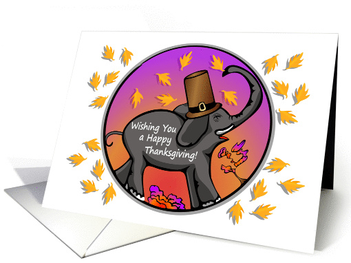 Happy Thanksgiving Elephant card (1445098)