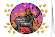 Happy Thanksgiving Elephant card