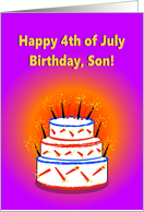 Happy 4th of July Birthday, Son! card