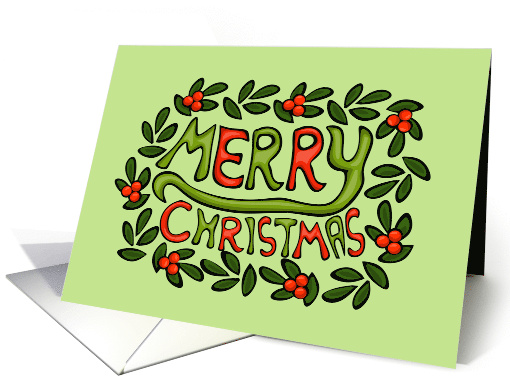 Merry Christmas Letter Wreath card (1494540)