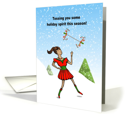 Merry Christmas Baton Twirler card (1501834)