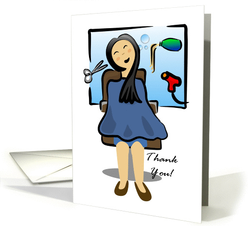 Happy Salon Girl card (158901)