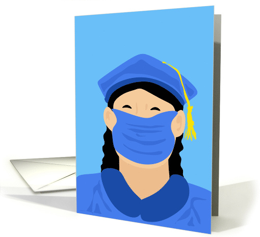 Coronavirus Female Masked Graduate card (1610698)