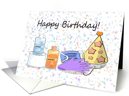 Sanitary Covid Birthday card (1617594)