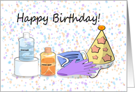 Sanitary Covid Birthday card