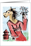 Year of the Horse card