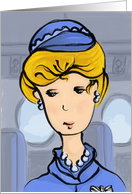 Airline Flight Attendant card