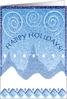 Happy Holidays Winter Scene card