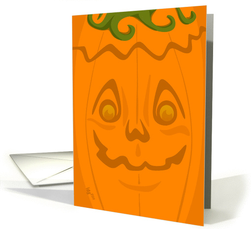 Spooky Orange Pumpkin Face card (863024)