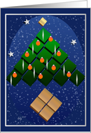 Geometric Christmas Tree card