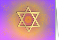 Happy Hanukkah Coloful Star of David card