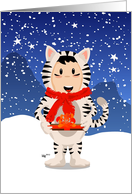 Snow Tiger Boy card