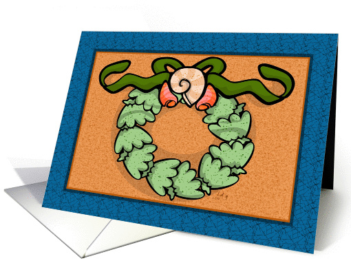 Beach Christmas Wreath card (975173)