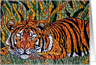 Mosaic BIRTHDAY Tiger card