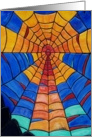 Mosaic Birthday Sunset thru a Spiderweb card