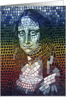 Mosaic BIRTHDAY Mona Lisa card