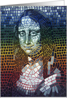 Mosaic BLANK INSIDE Mona Lisa card