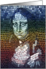 Mosaic BLANK INSIDE Mona Lisa card