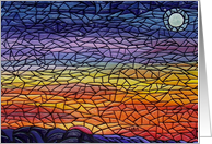 Mosaic BLANK INSIDE Sunset card