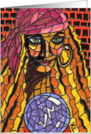 Mosaic BLANK INSIDE Fortune Teller card